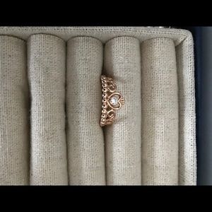 Rose gold princess ring